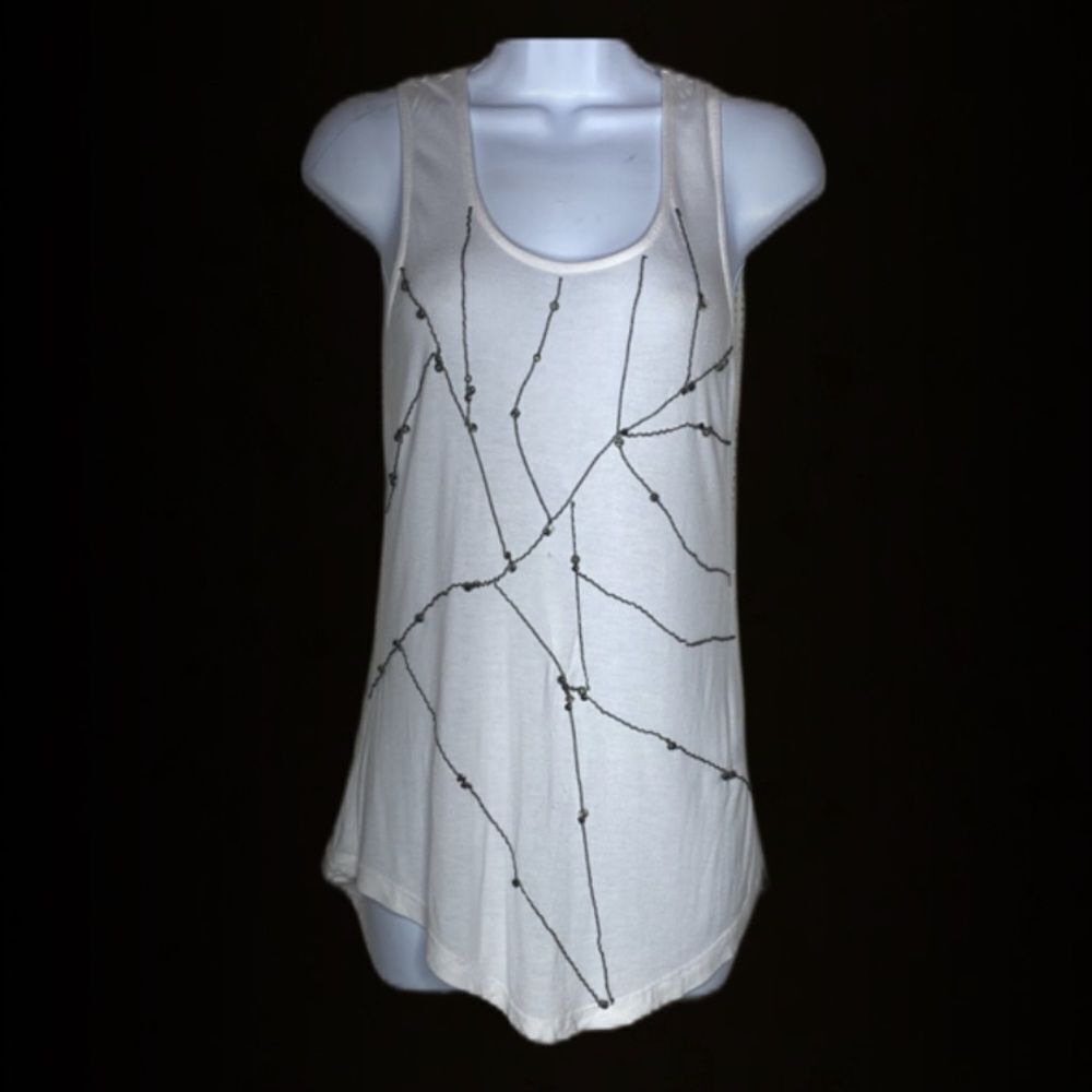Buffalo David Bitton Tank White with Chain Details